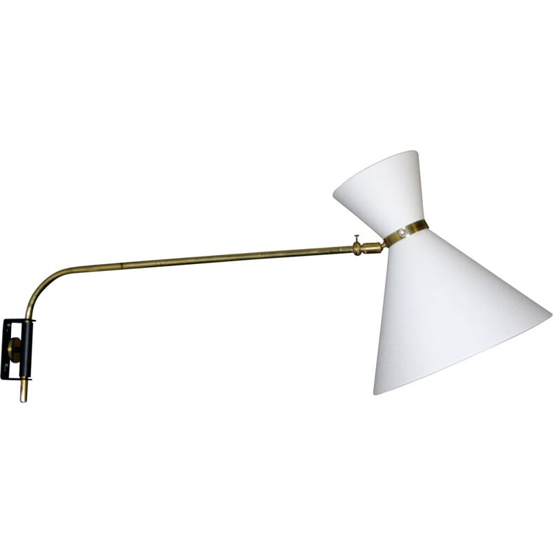 Vintage modular diabolo wall lamp by R Mathieu 1950s