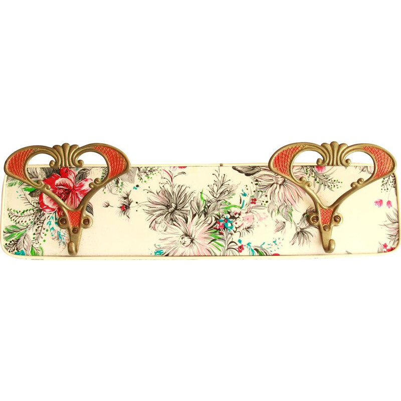 Vintage flowered coat rack Fiore, Italy 1960