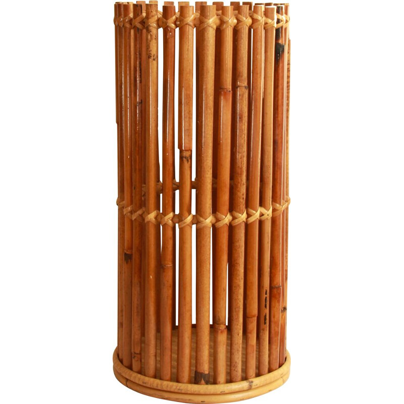 Vintage bamboo umbrella stand Cestello, Italy 1960