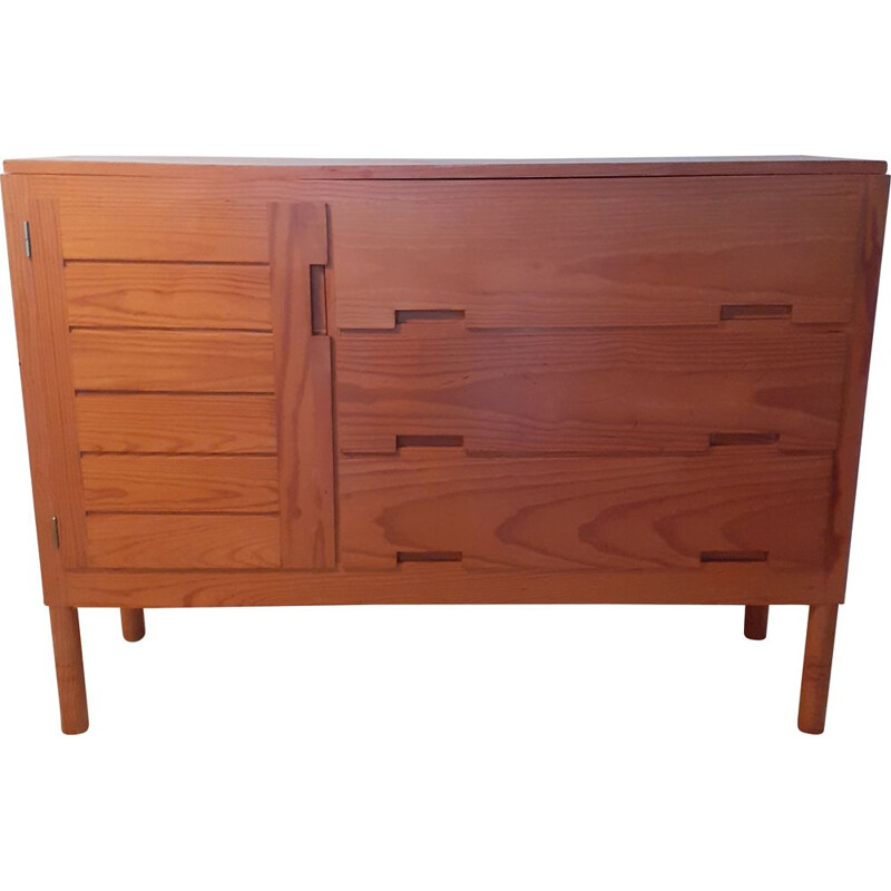 Vintage pine highboard by Gautier Delaye