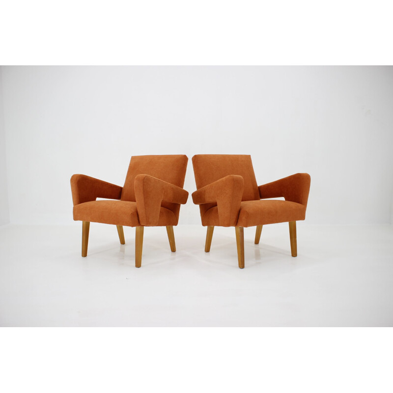 Pair of vintage armchairs Czechoslovakia 1970