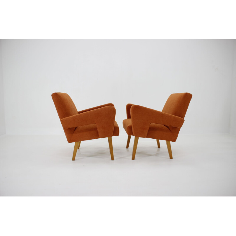Pair of vintage armchairs Czechoslovakia 1970