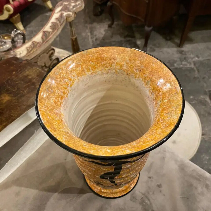 Vintage ceramic vase from Albisola, Italy