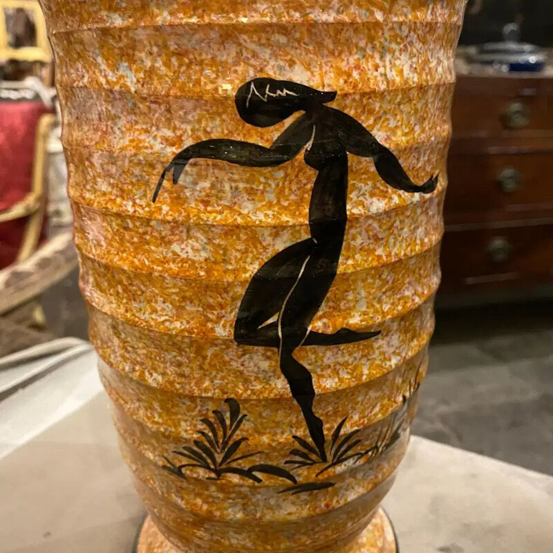 Vintage ceramic vase from Albisola, Italy