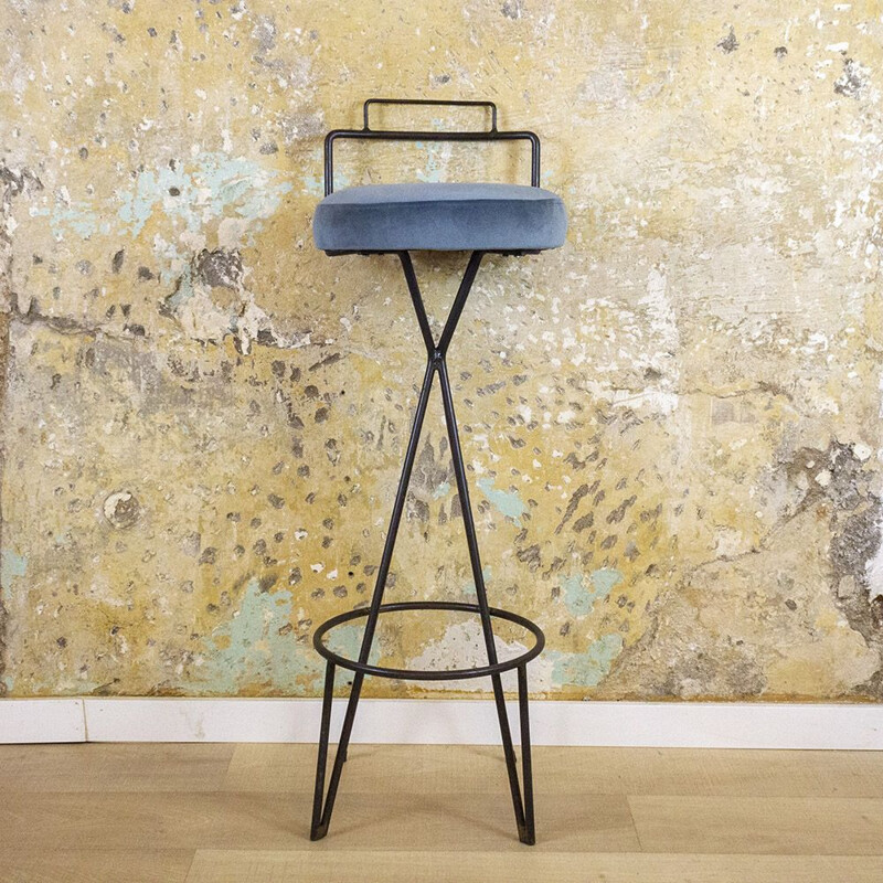 Tabouret de bar vintage industriel 1970