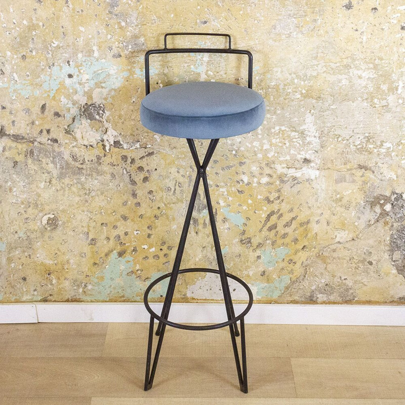 Vintage industrial bar stool 1970
