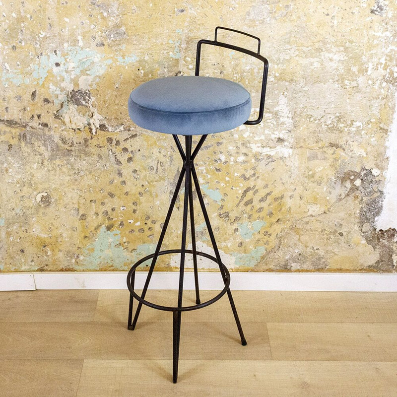 Tabouret de bar vintage industriel 1970