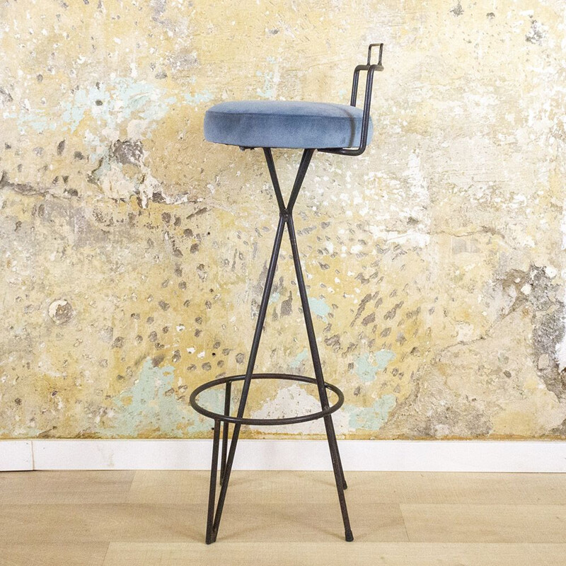 Tabouret de bar vintage industriel 1970