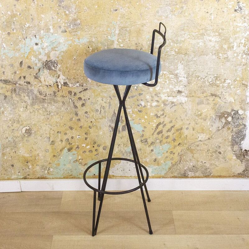 Vintage industrial bar stool 1970