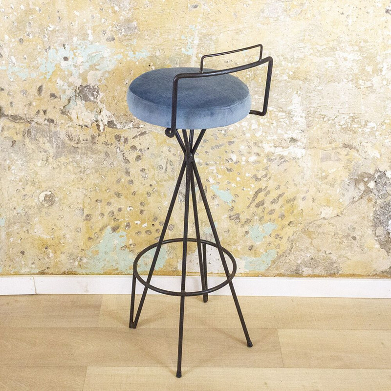 Vintage industrial bar stool 1970