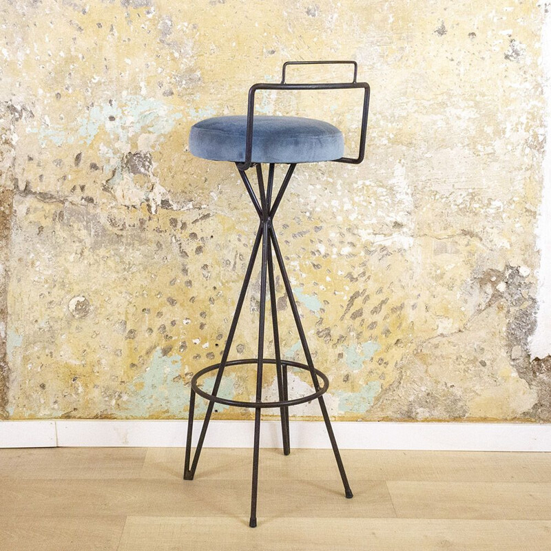 Vintage industrial bar stool 1970