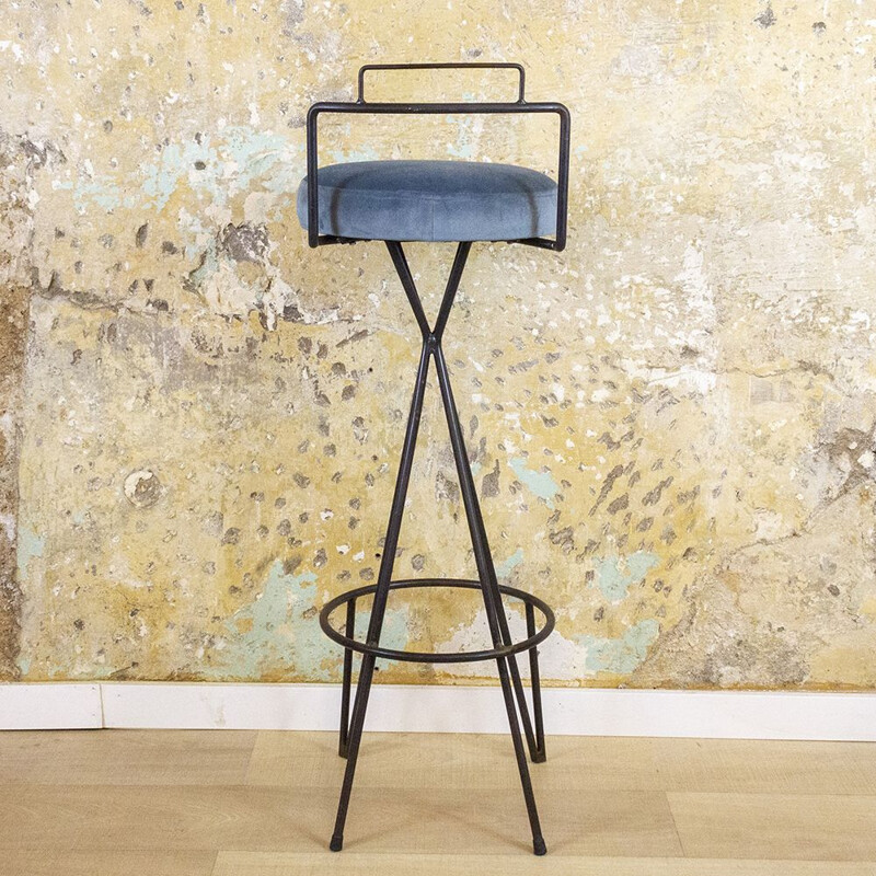 Vintage industrial bar stool 1970