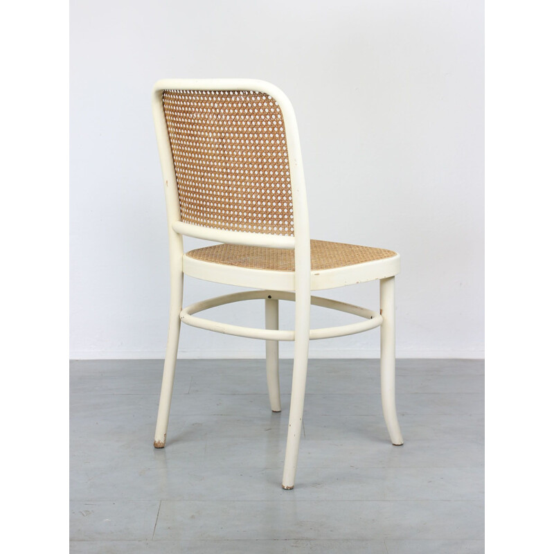 Conjunto de 4 cadeiras laterais de madeira vintage de Josef Hoffmann para Thonet