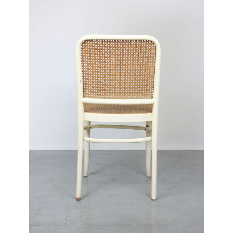 Conjunto de 4 cadeiras laterais de madeira vintage de Josef Hoffmann para Thonet
