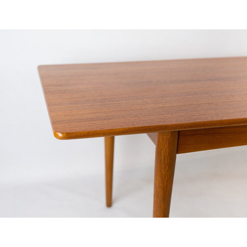 Tavolino vintage in teak con prolunga, Danimarca 1960