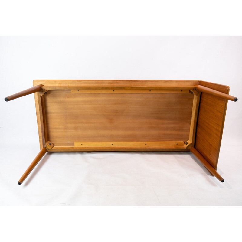 Tavolino vintage in teak con prolunga, Danimarca 1960