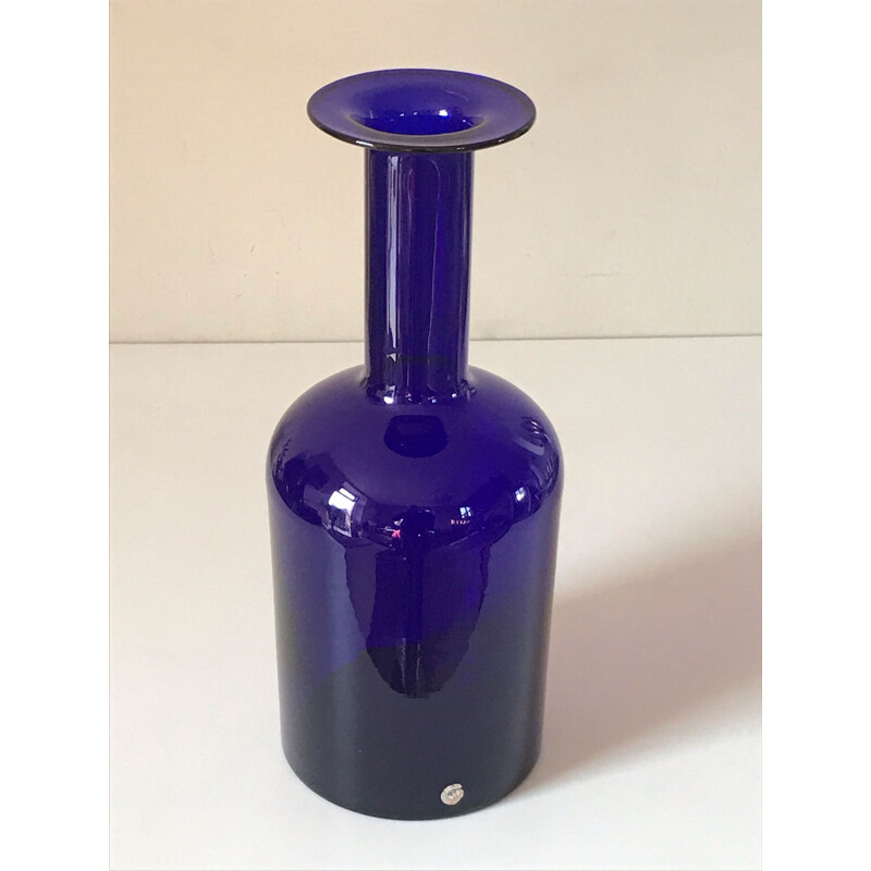 Vase vintage par otto brauer pour holmegaard Scandinave 1950