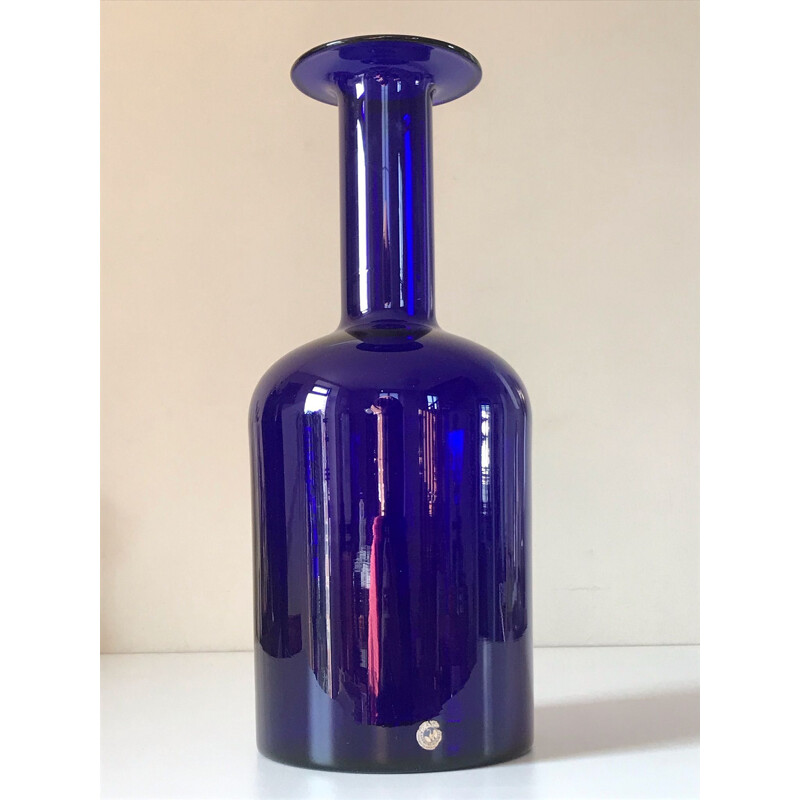 Vintage vase by otto brauer for holmegaard scandinavian 1950s