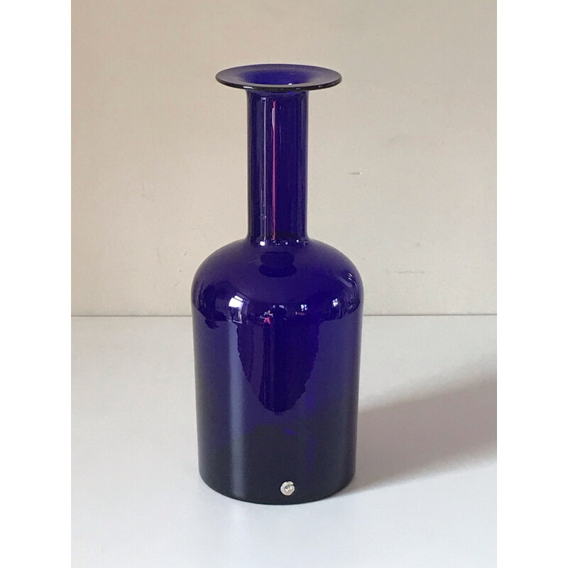 Vintage vase by otto brauer for holmegaard scandinavian 1950s