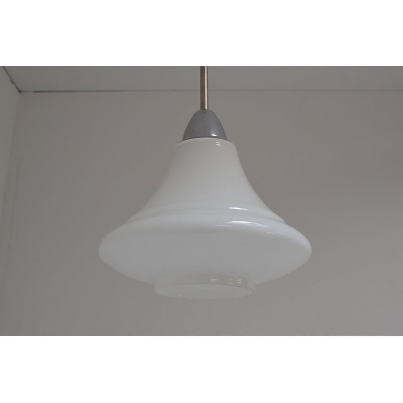 Vintage glazen hanglamp, Tsjechoslowakije 1970