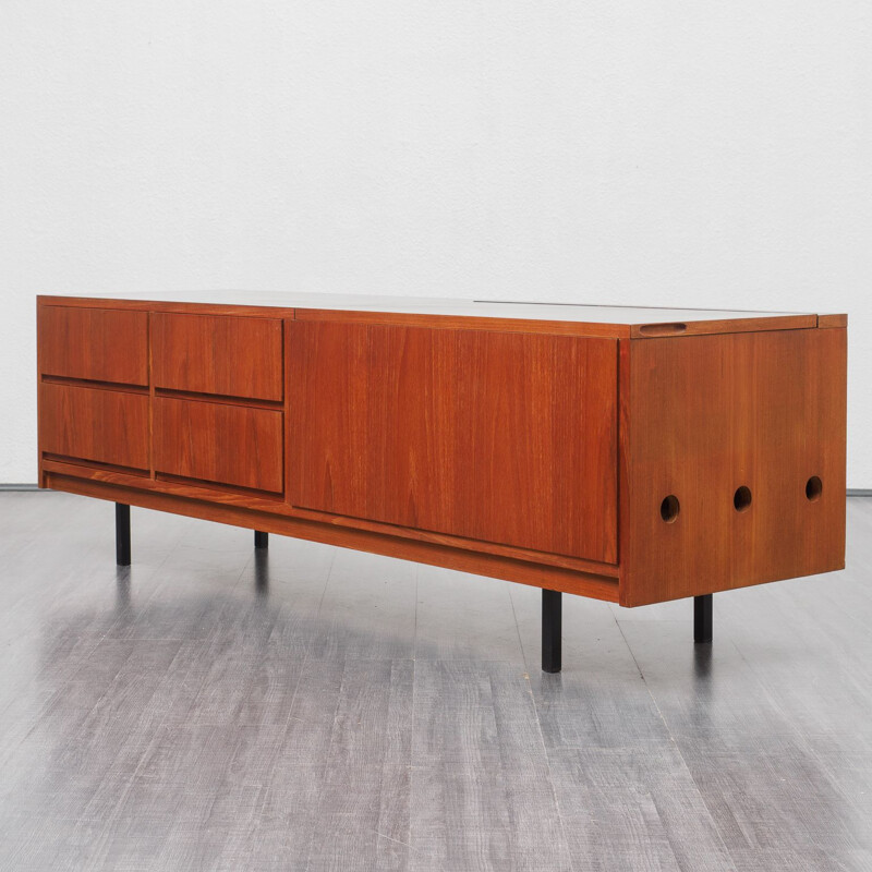 Vintage teak lowboard with chest 1960s