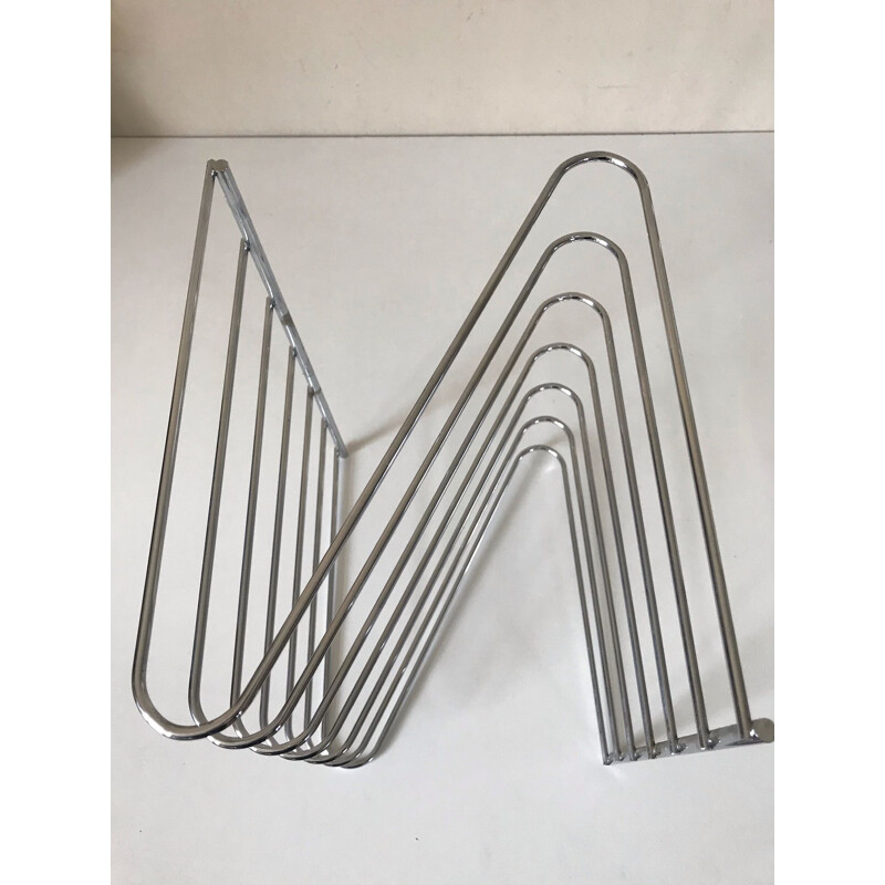 Vintage magazine rack François Arnal for atelier A 1970s