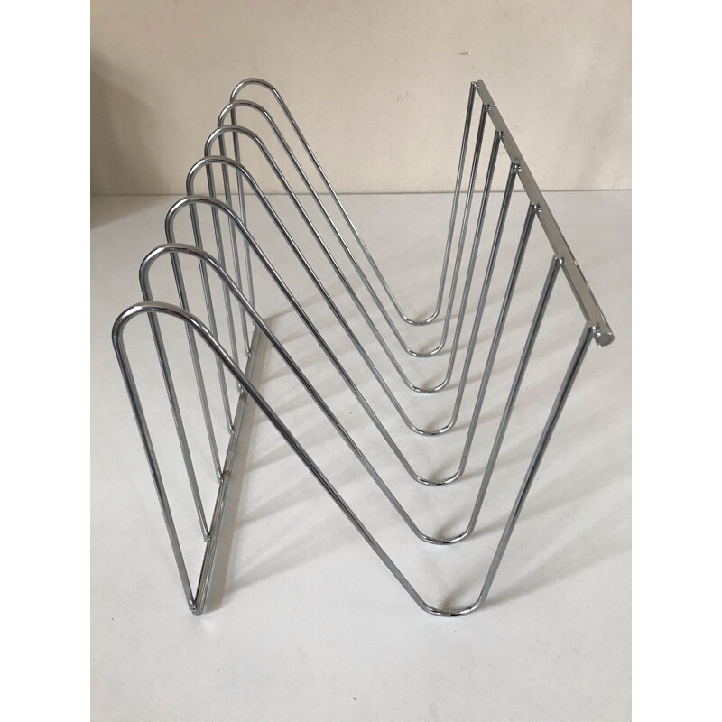 Vintage magazine rack François Arnal for atelier A 1970s