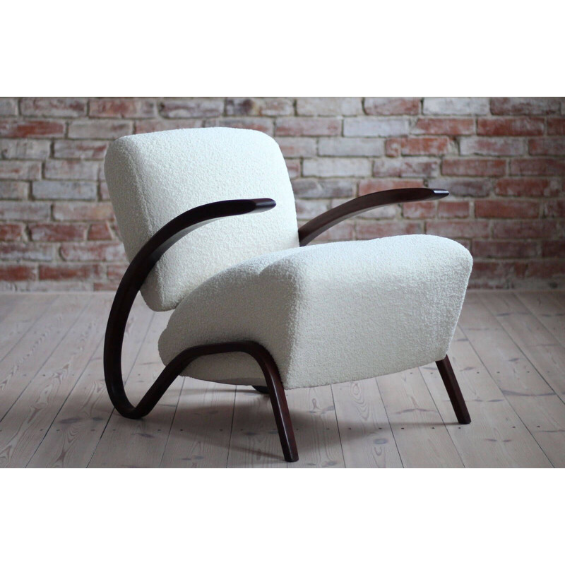 Pair of vintage Art Deco Armchairs by J. Halabala 1930s