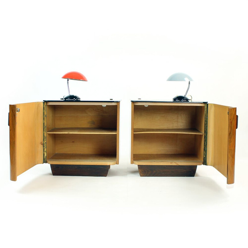 Pair of vintage Bedside Tables By Up Zavody Czechoslovakia 1960s