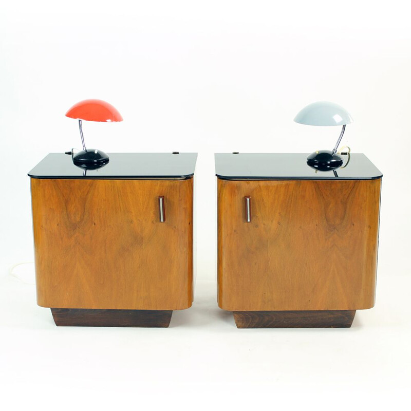 Pair of vintage Bedside Tables By Up Zavody Czechoslovakia 1960s