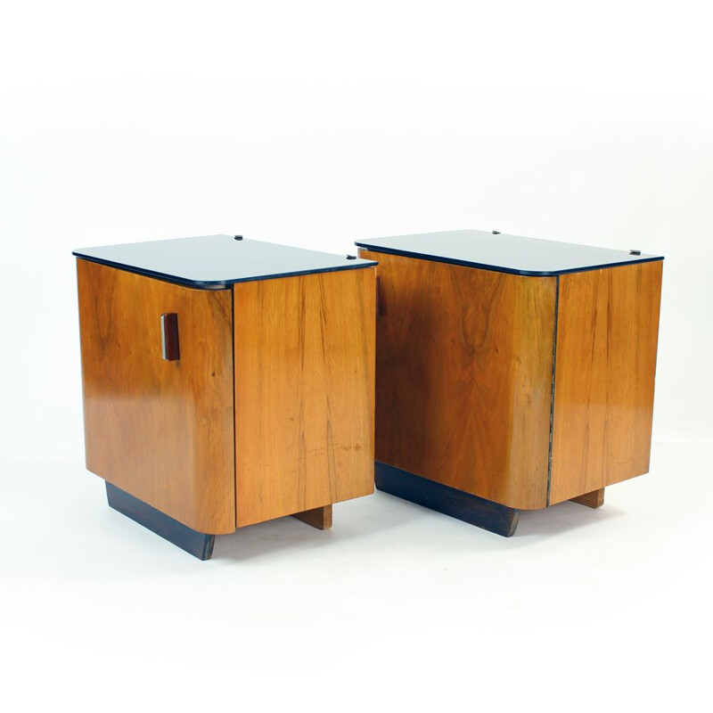 Pair of vintage Bedside Tables By Up Zavody Czechoslovakia 1960s