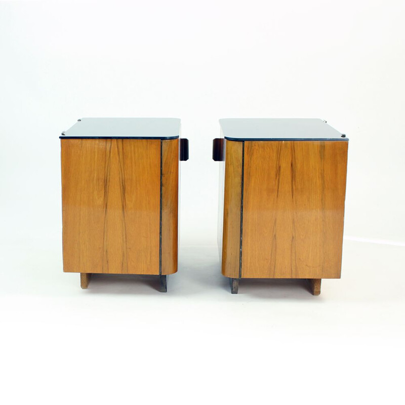 Pair of vintage Bedside Tables By Up Zavody Czechoslovakia 1960s