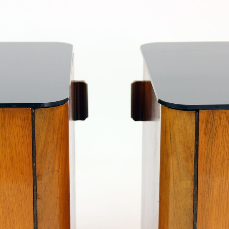 Pair of vintage Bedside Tables By Up Zavody Czechoslovakia 1960s