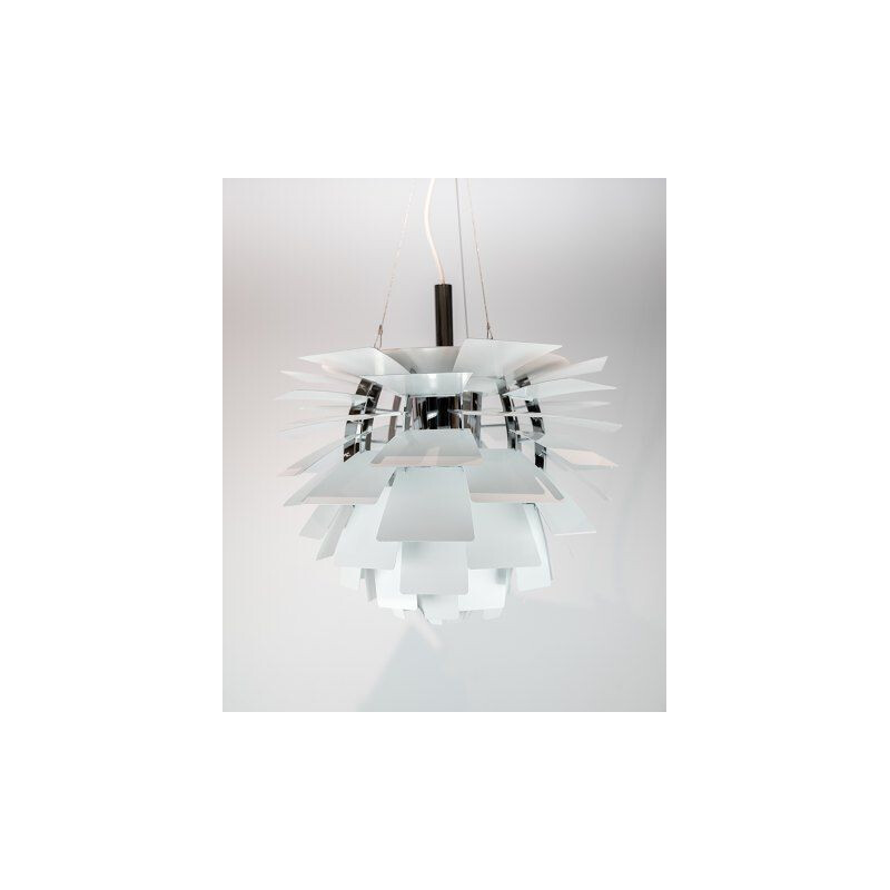 Vintage White suspension artichoke by Poul Henningsen & Louis Poulsen 1958s