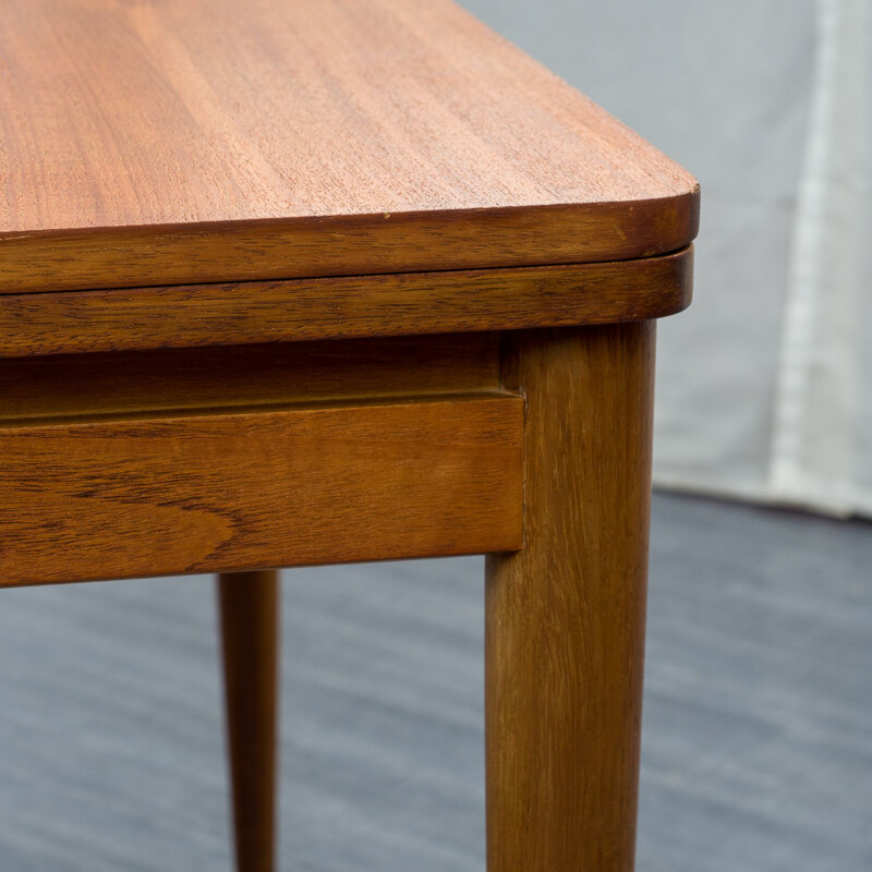 Vintage dining table in teak extendable 1960s