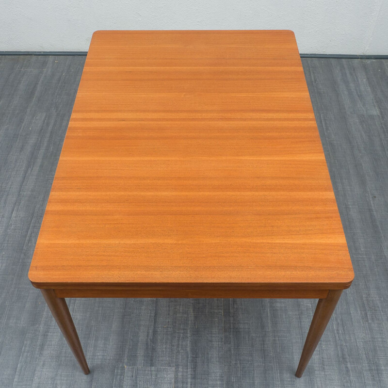 Vintage dining table in teak extendable 1960s