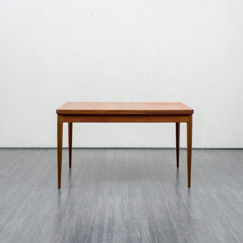 Vintage dining table in teak extendable 1960s