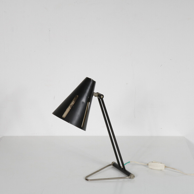 Vintage Sun Series desk lamp by H. Busquet for Hala Netherlands 1950s