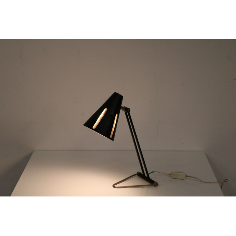 Vintage Sun Series desk lamp by H. Busquet for Hala Netherlands 1950s