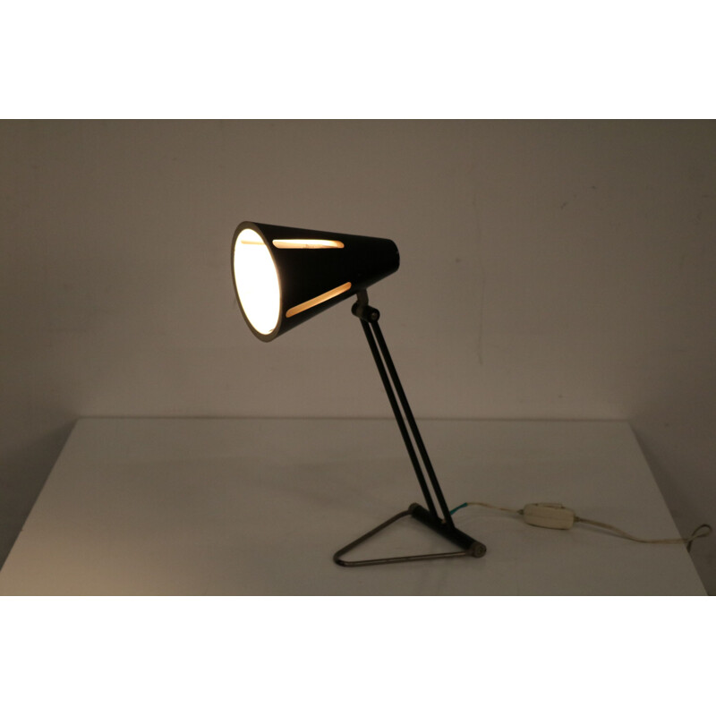 Vintage Sun Series bureaulamp door H. Busquet voor Hala Nederland 1950