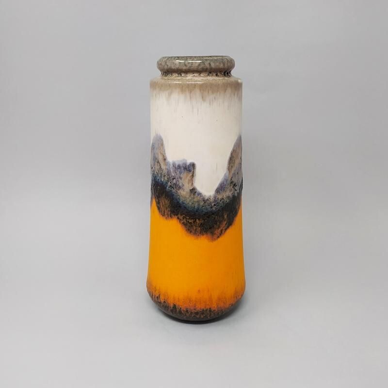 Vase vintage en lave original Scheurich 1970