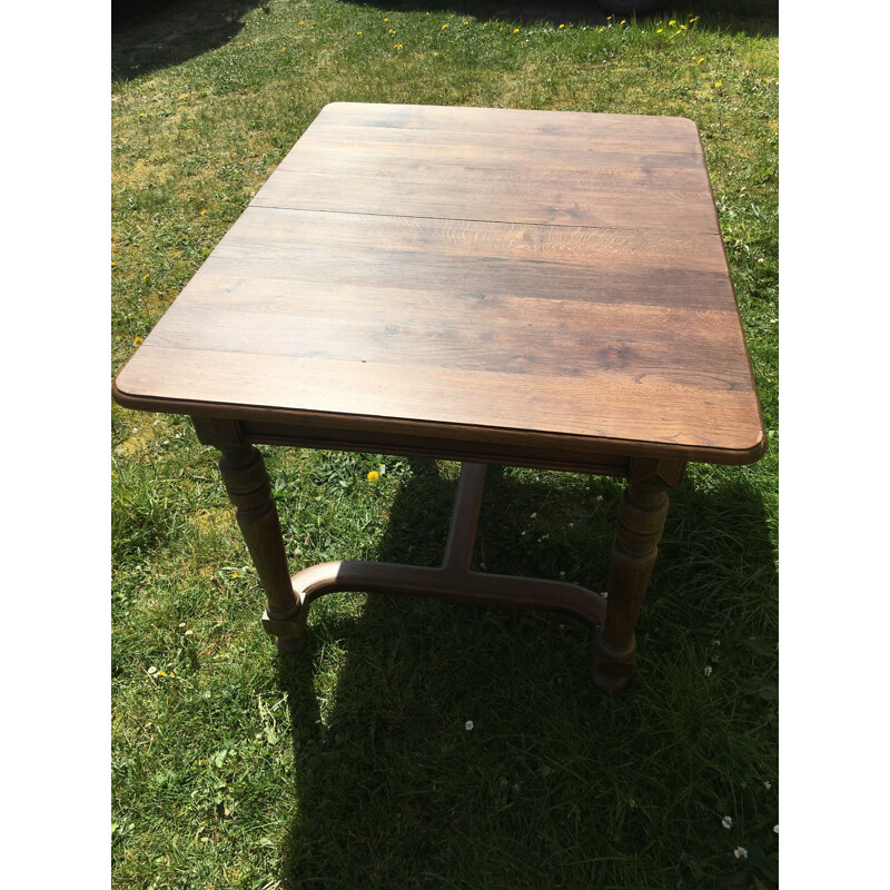 Vintage oak table with extensions