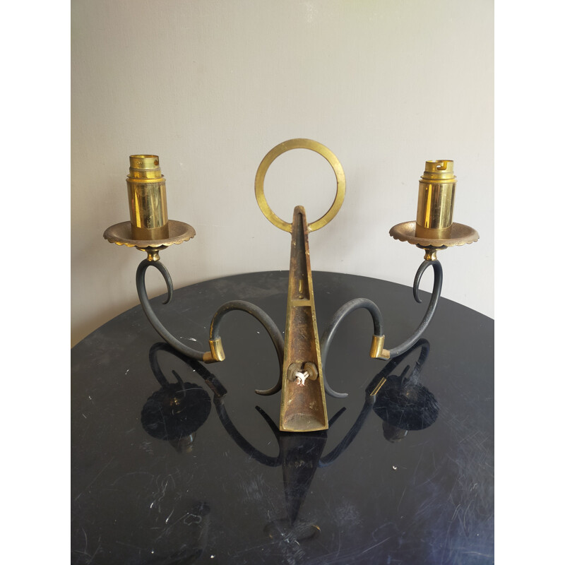 Pair of vintage wall lamps Arlus 1960