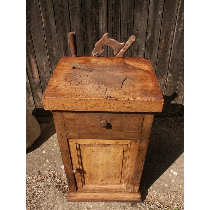 Vintage butcher block in oak and other wood species