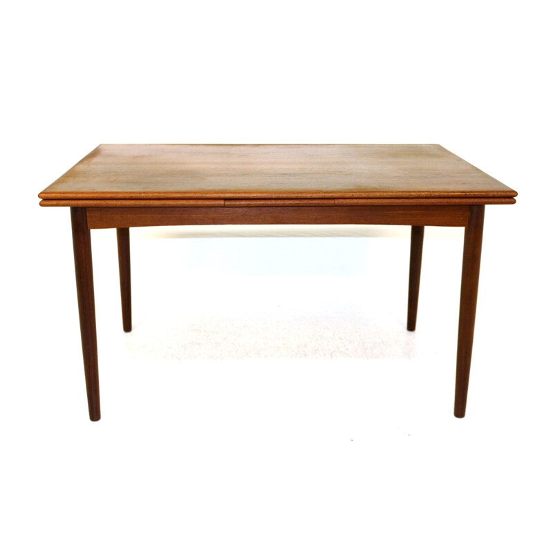 Vintage retractable teak dining table