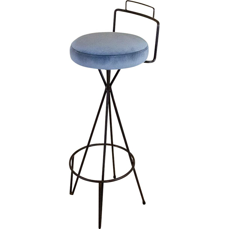 Tabouret de bar vintage industriel 1970