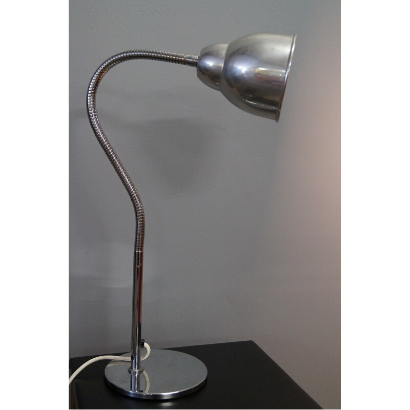 Table lamp in chromed metal and aluminium - 1950s