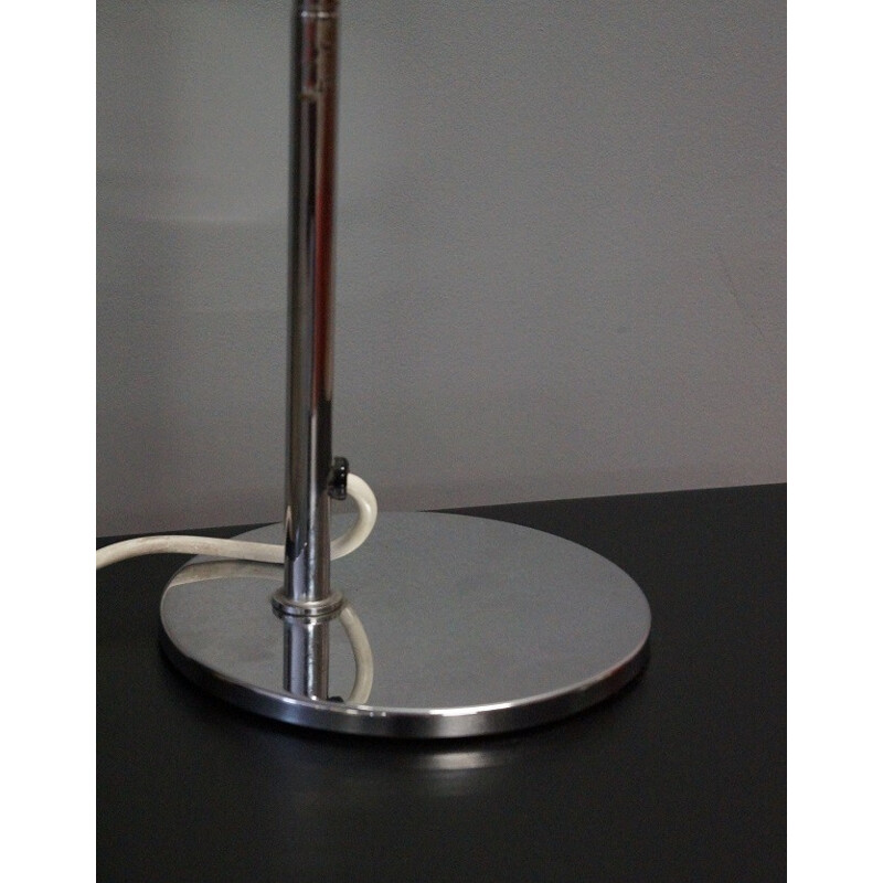 Table lamp in chromed metal and aluminium - 1950s