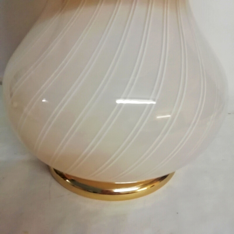 Lampada da tavolo in vetro di Murano vintage 1970