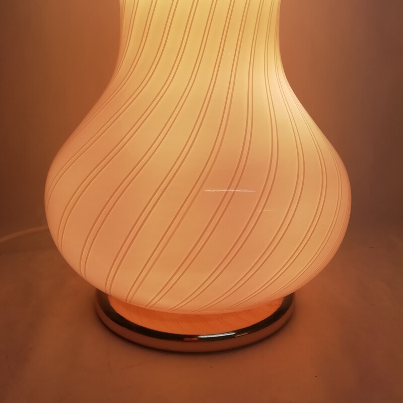 Vintage Murano glass table lamp 1970